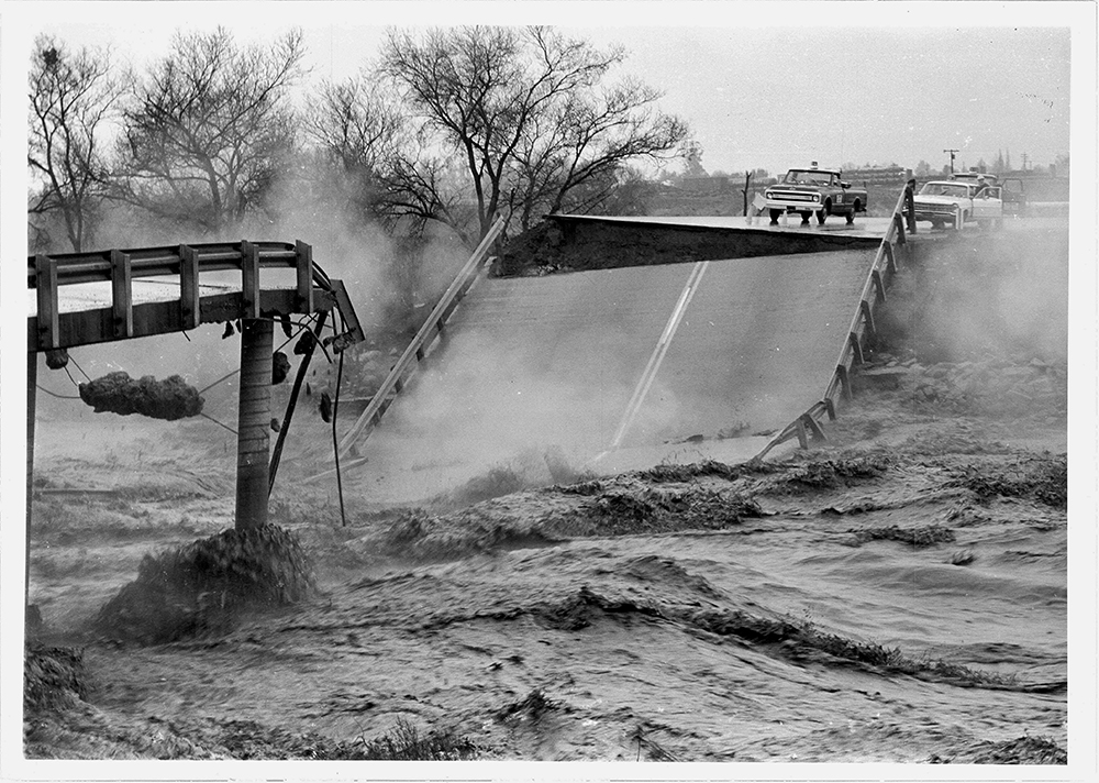 Collapsed roadway
